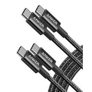 Anker USB C to USB C Cable, Type C 60W Fast Charging Cable (6FT, 2Pack) Black